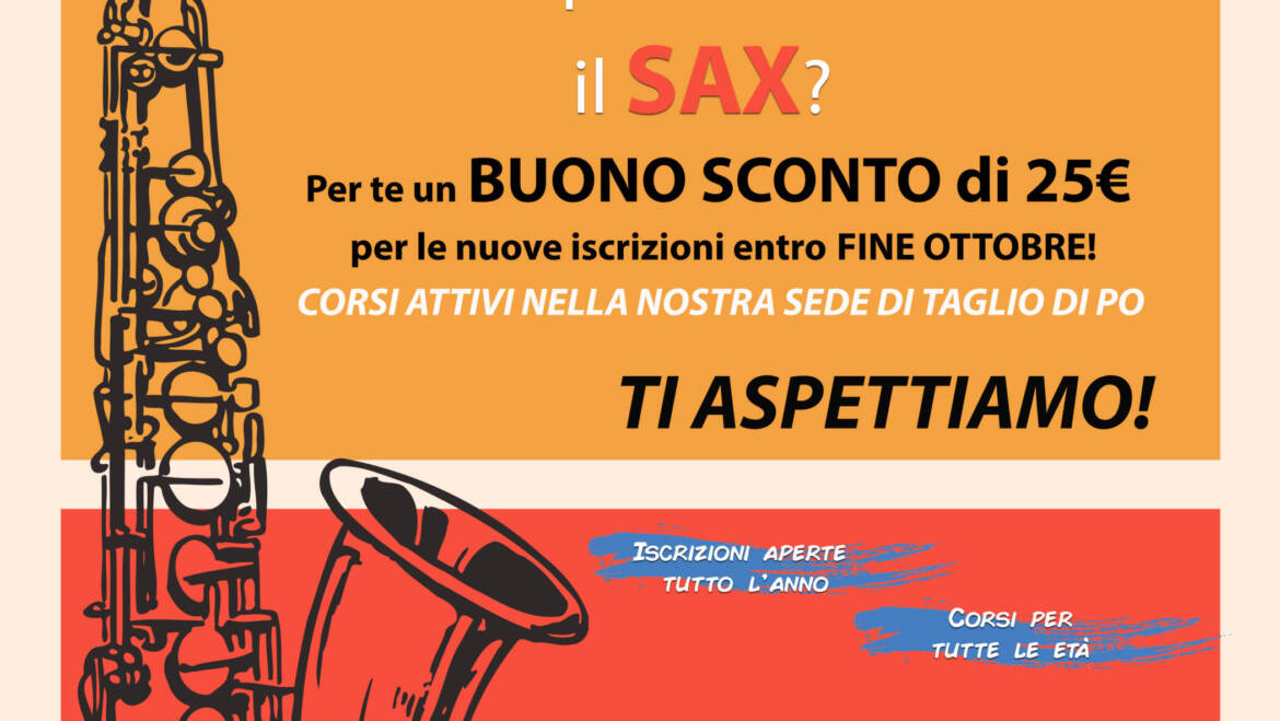 Vuoi imparare a suonare il SAX?