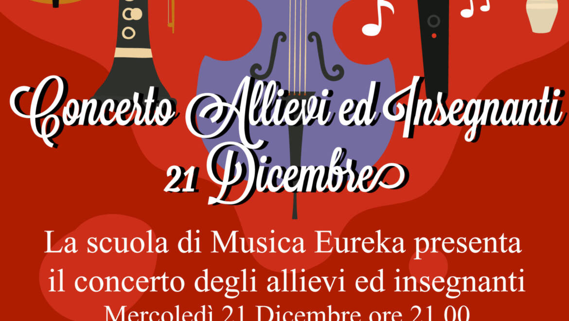 Concerto Allievi ed Insegnanti il 21 Dicembre